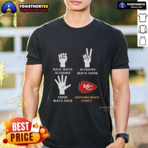 Good Nothing Beats Kansas City Chiefs Rock Beats Scissors T-Shirt