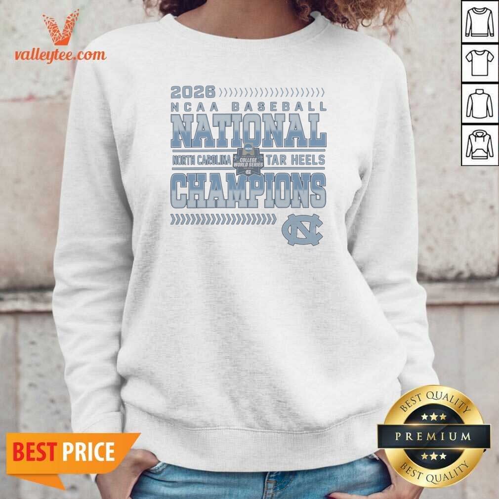 Official Top 2026 NCAA Baseball National Champions North Carolina Tar Heels Shirt - Image 3