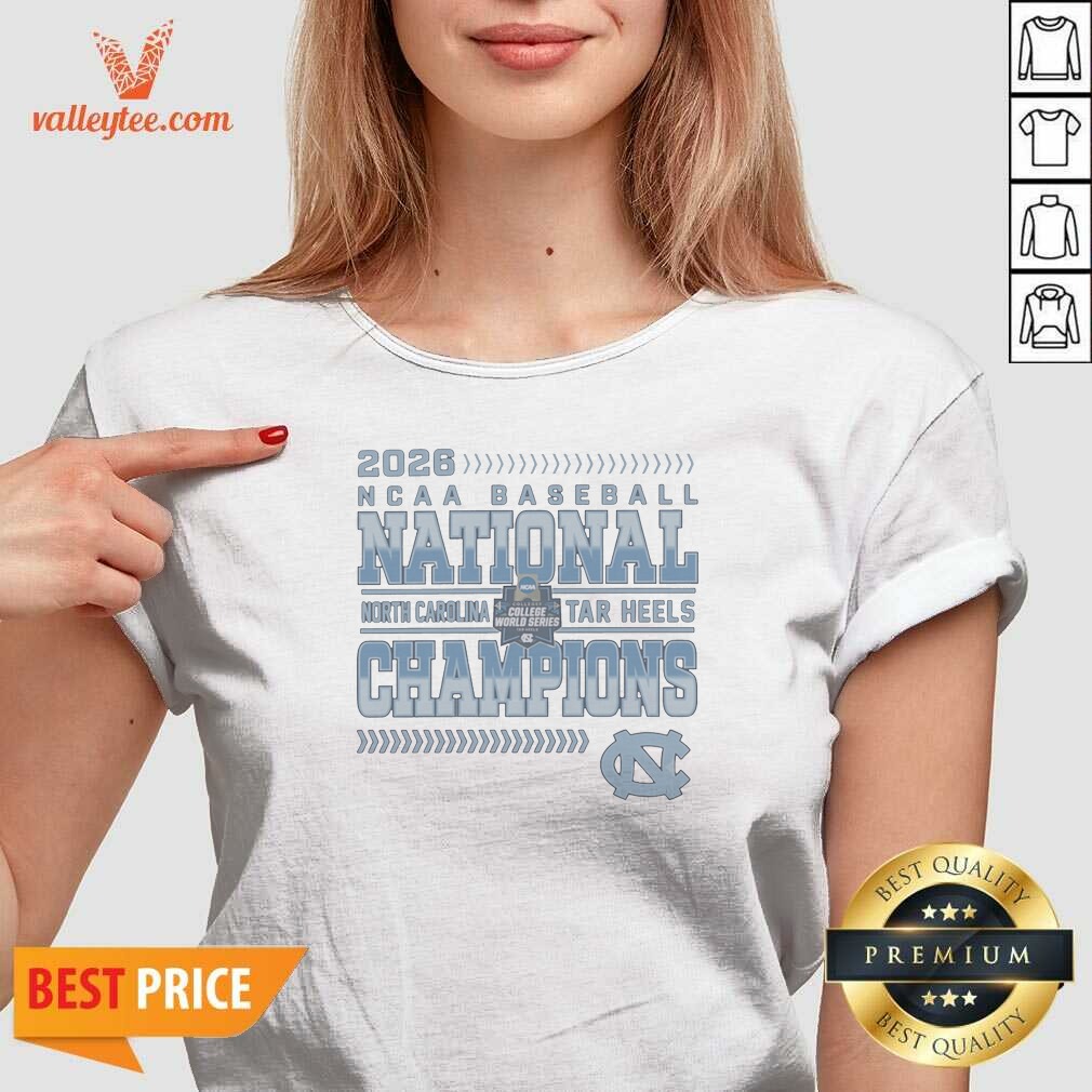 Official Top 2026 NCAA Baseball National Champions North Carolina Tar Heels Shirt - Image 5