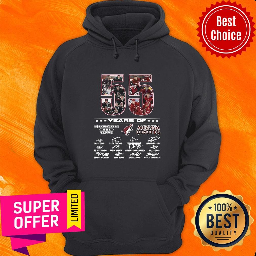 Trending 55 Years Of The Greatest NHL Teams Arizona Coyotes Shane Doan Signatures Shirt - Image 5