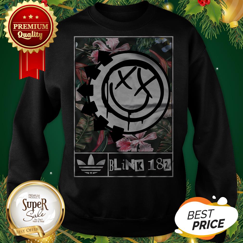 Official Adidas Blink 182 Floral Shirt - Image 4