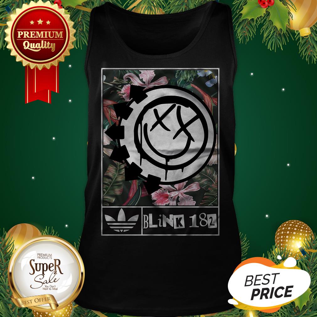 Official Adidas Blink 182 Floral Shirt - Image 3