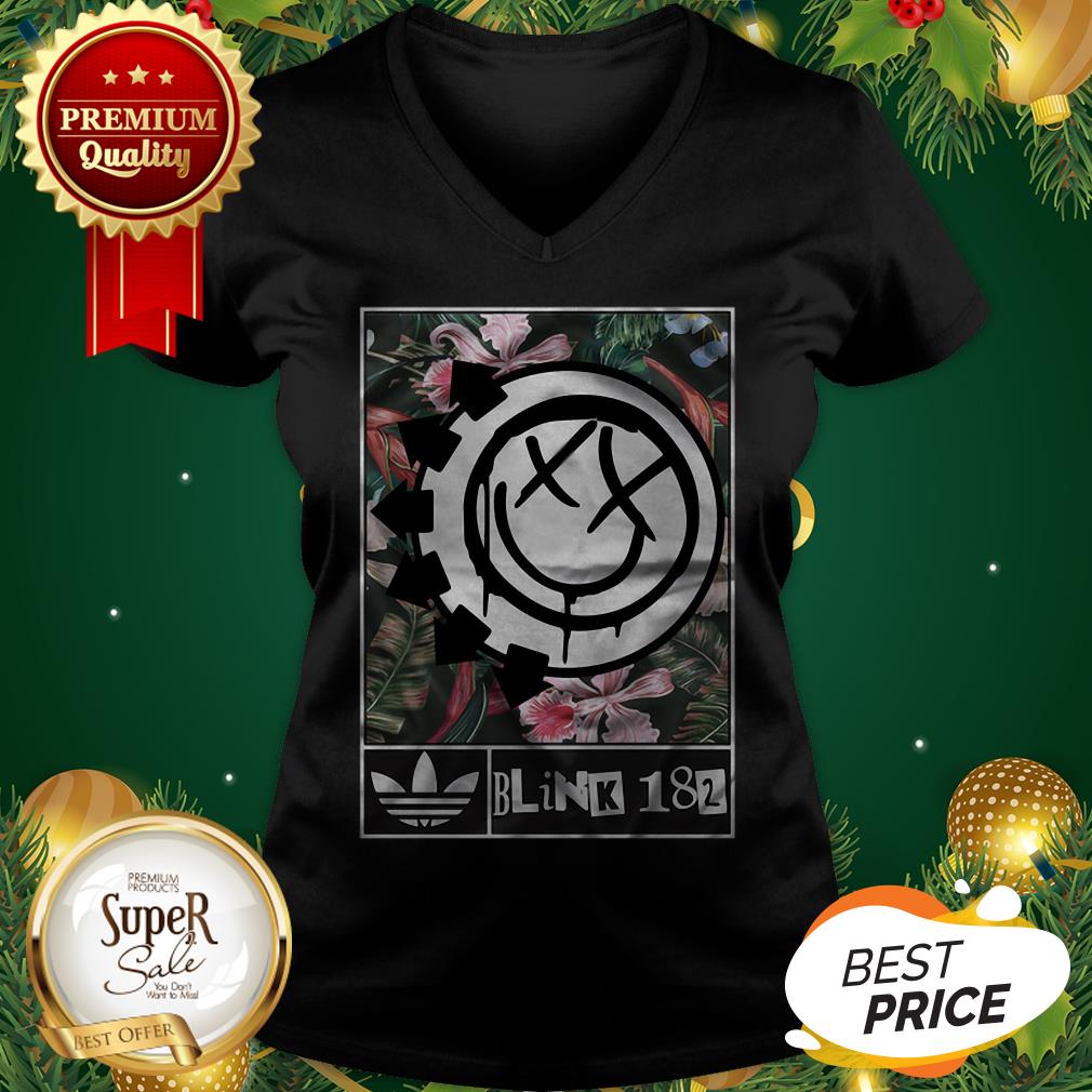 Official Adidas Blink 182 Floral Shirt - Image 2
