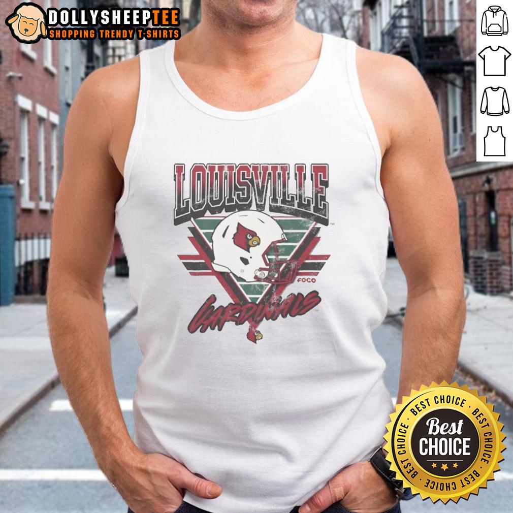 Funny Louisville Cardinals Triangle Vintage T-Shirt - Image 4