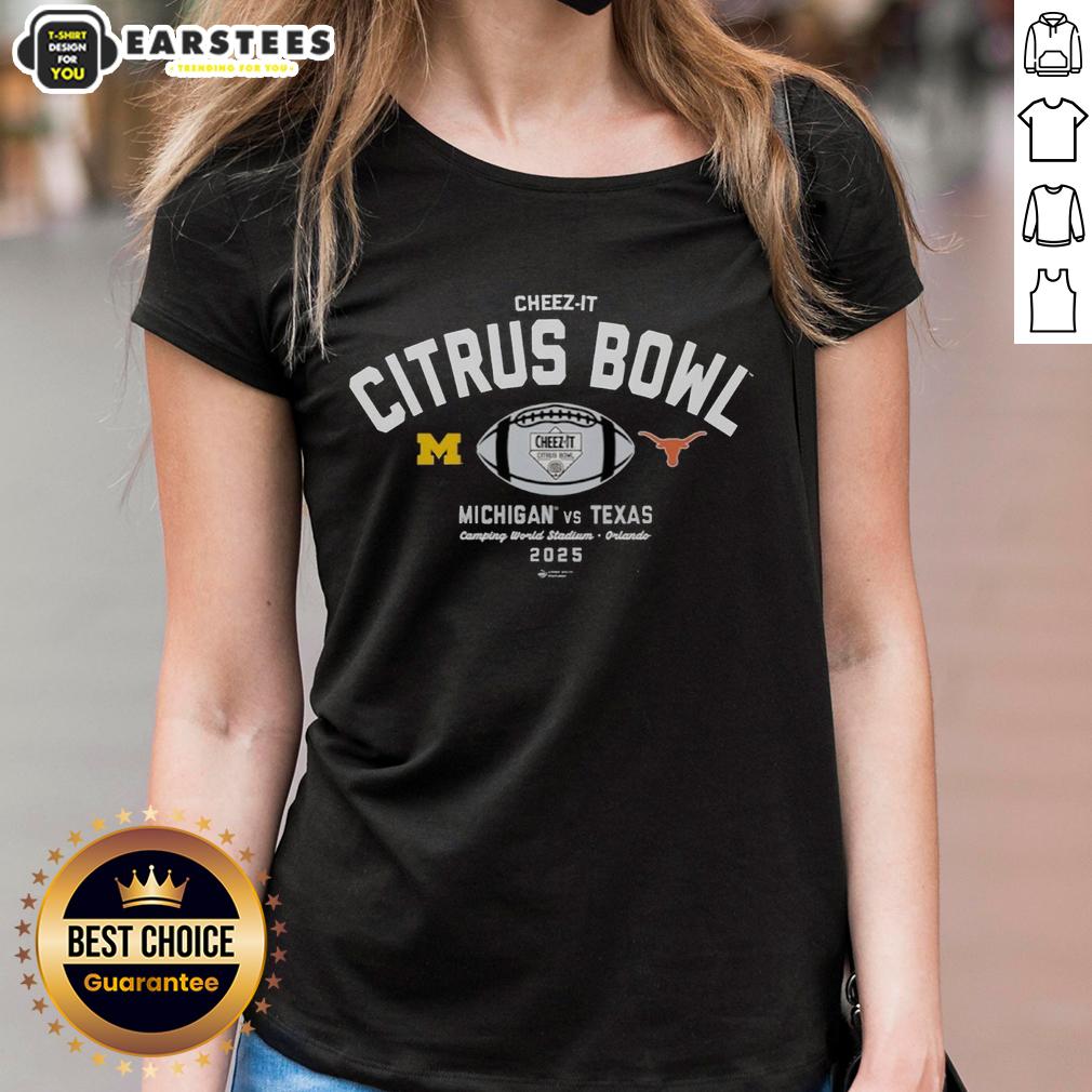 Awesome 2025 Cheez-It Citrus Bowl Michigan Wolverines Vs Texas Longhorns Logo T-Shirt - Image 3