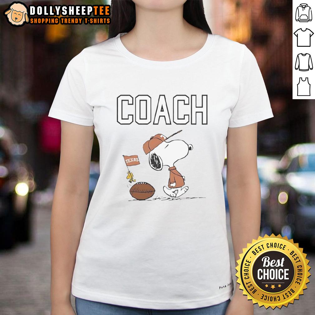 Nice Snoopy Coach Texas Longhorns Football T-Shirt - Image 3