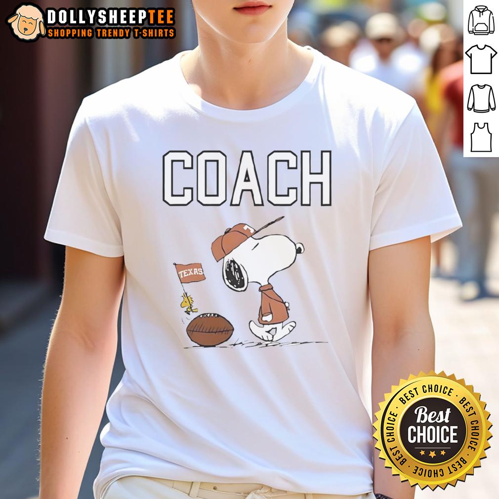 Nice Snoopy Coach Texas Longhorns Football T-Shirt