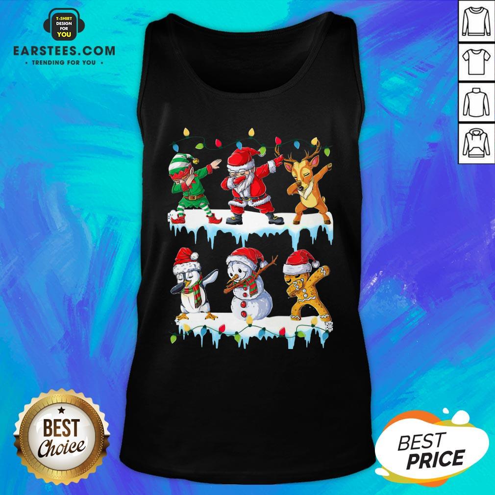 Original Santa Claus Gingerbread Elf Reindeer Snowman Penguin Dabbing Merry Christmas Sweater Shirt - Image 4