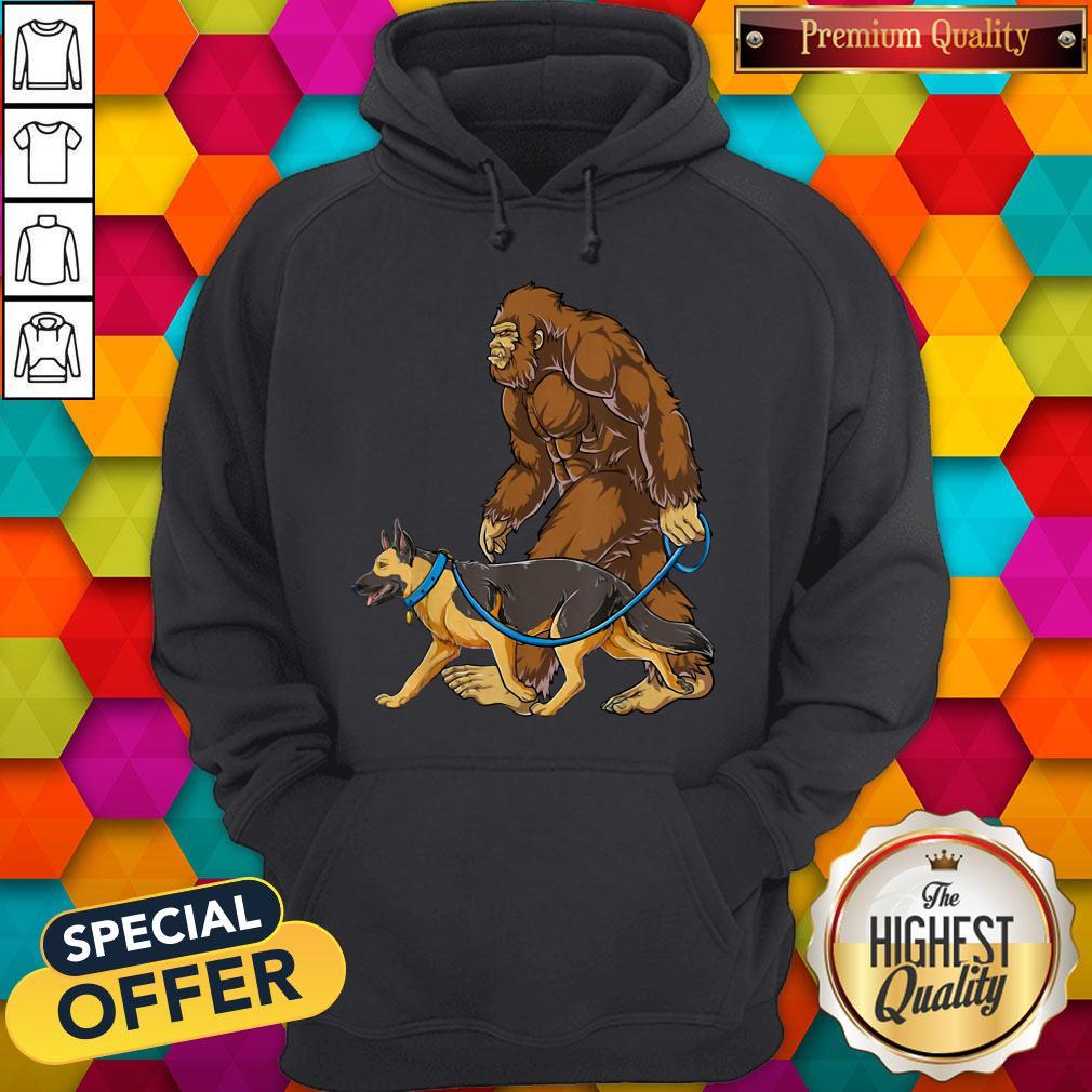 Bigfoot Dog Walk German Shepherd Shirt - Image 3