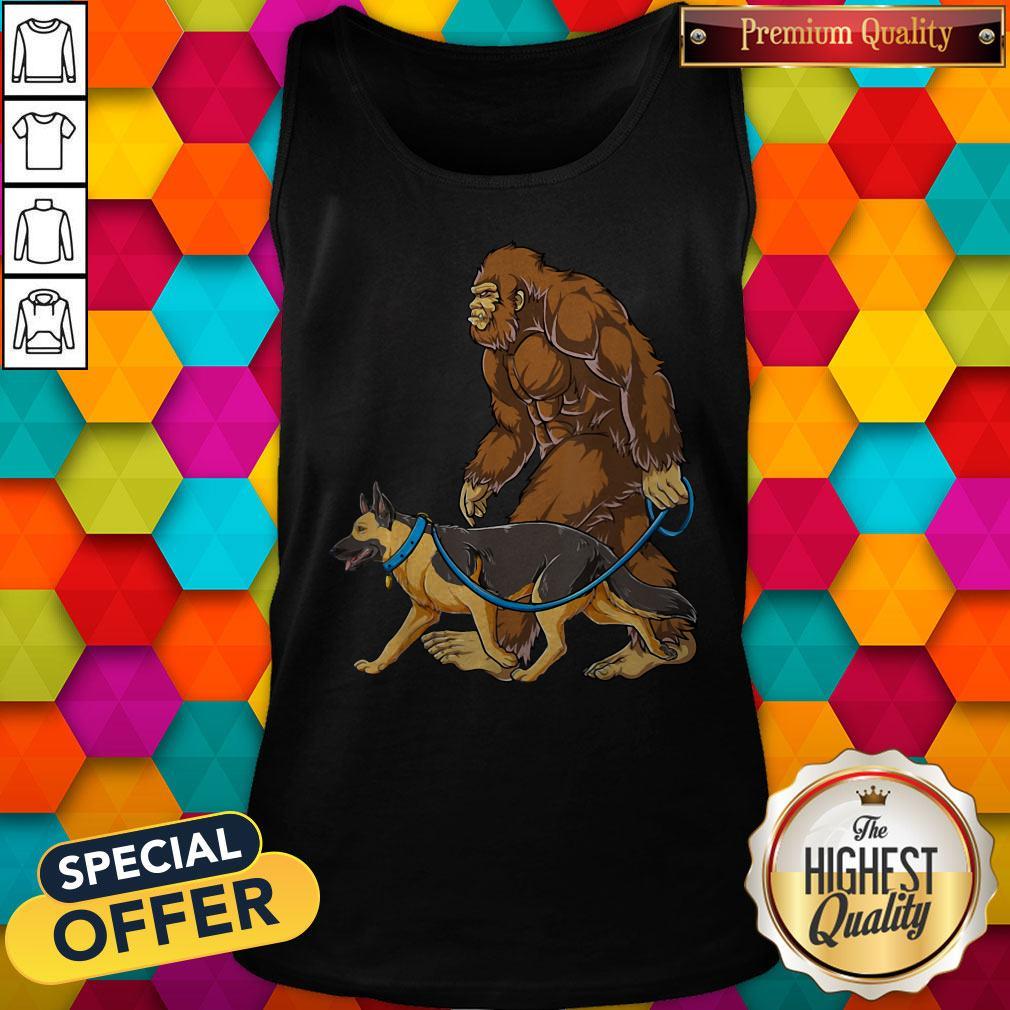 Bigfoot Dog Walk German Shepherd Shirt - Image 2