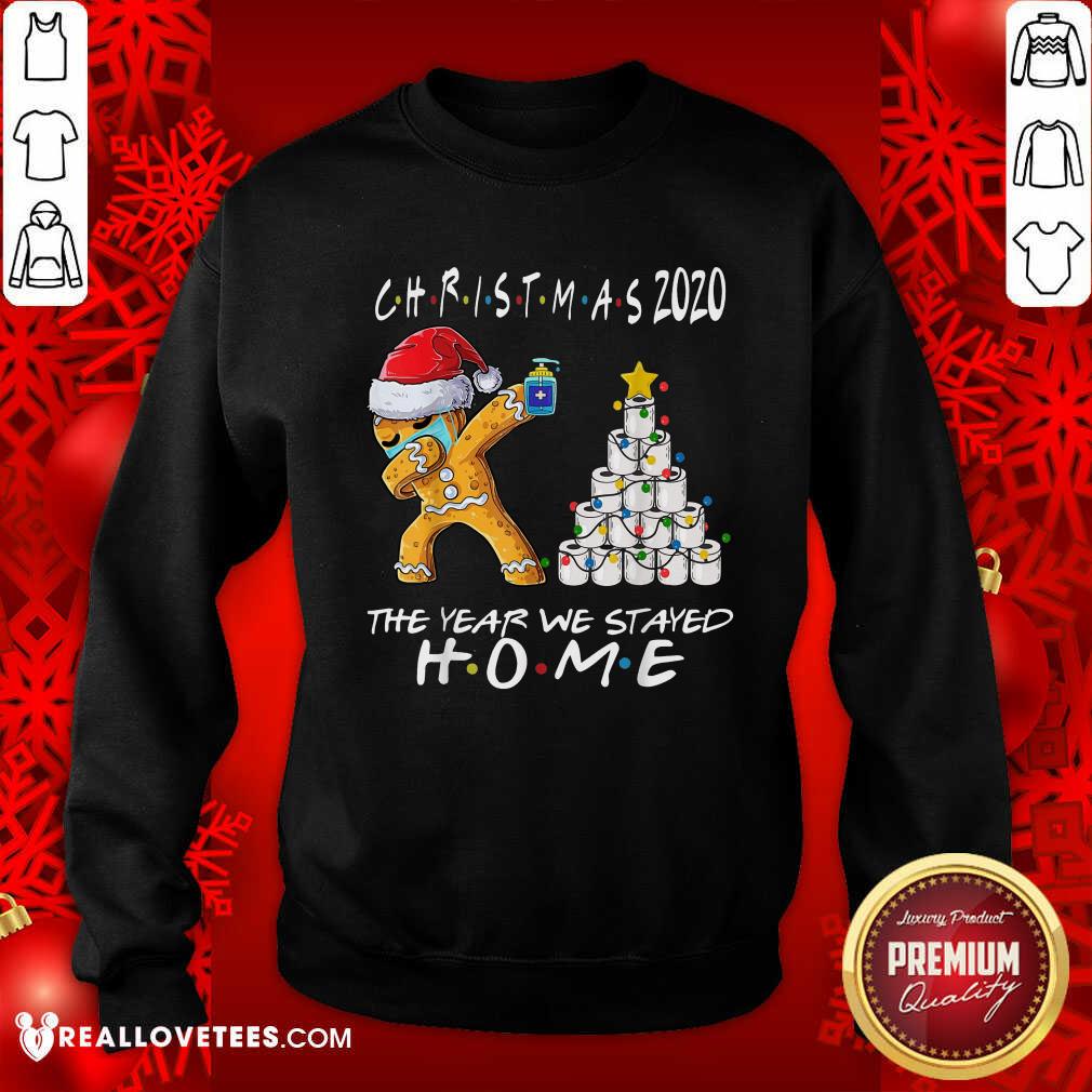 Vip Christmas 2020 The Year We Stayed Quarantine Gingerbread Wear Mask Toilet Paper Tree Shirt - Image 3