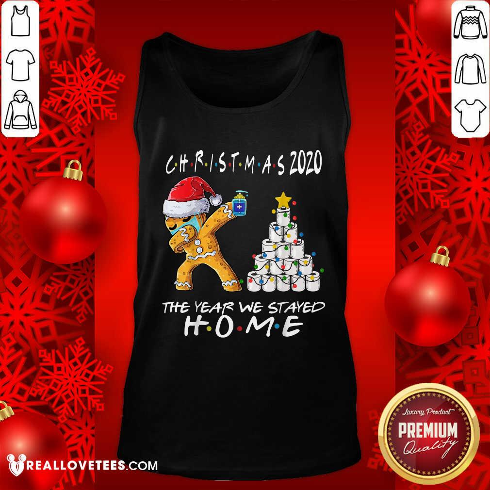 Vip Christmas 2020 The Year We Stayed Quarantine Gingerbread Wear Mask Toilet Paper Tree Shirt - Image 2