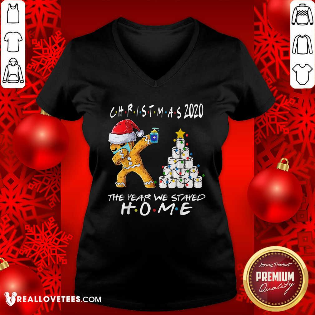 Vip Christmas 2020 The Year We Stayed Quarantine Gingerbread Wear Mask Toilet Paper Tree Shirt - Image 5