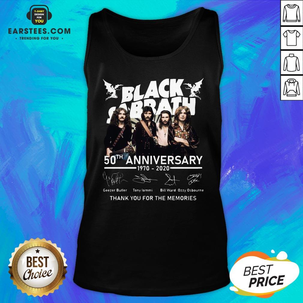 Awesome Black Sabbath 50th Anniversary 1970 2020 Thank You For The Memories Signatures Shirt - Image 5