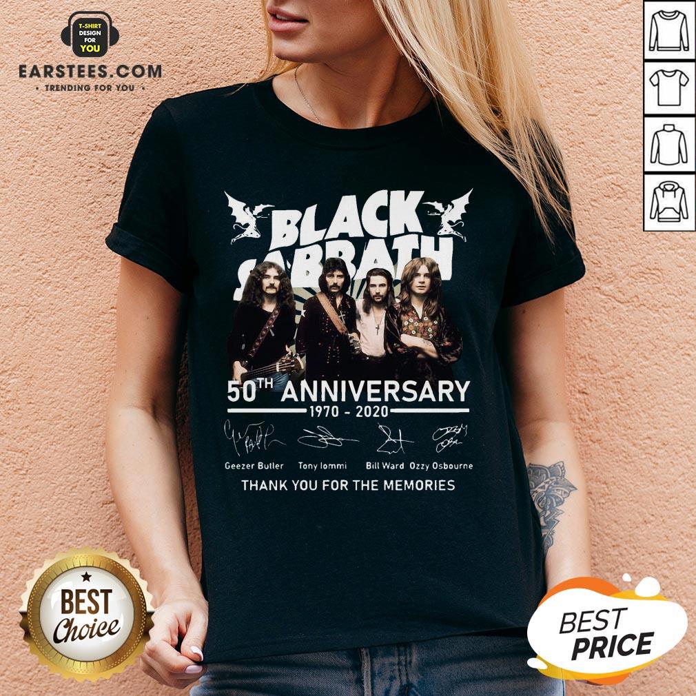 Awesome Black Sabbath 50th Anniversary 1970 2020 Thank You For The Memories Signatures Shirt - Image 3