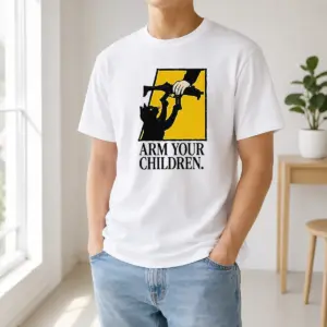Pretty Black Cat Holding Submachine Gun And Hand Arm Your Children Shirt