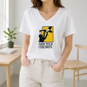 Alternative view of Pretty Black Cat Holding Submachine Gun And Hand Arm Your Children Shirt