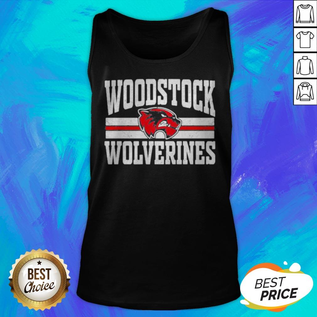 Top Woodstock High School Wolverines Logo Shirt - Image 4