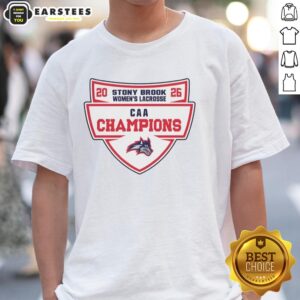 Nice Stony Brook Women's Lacrosse Caa Champions 2026 T-Shirt