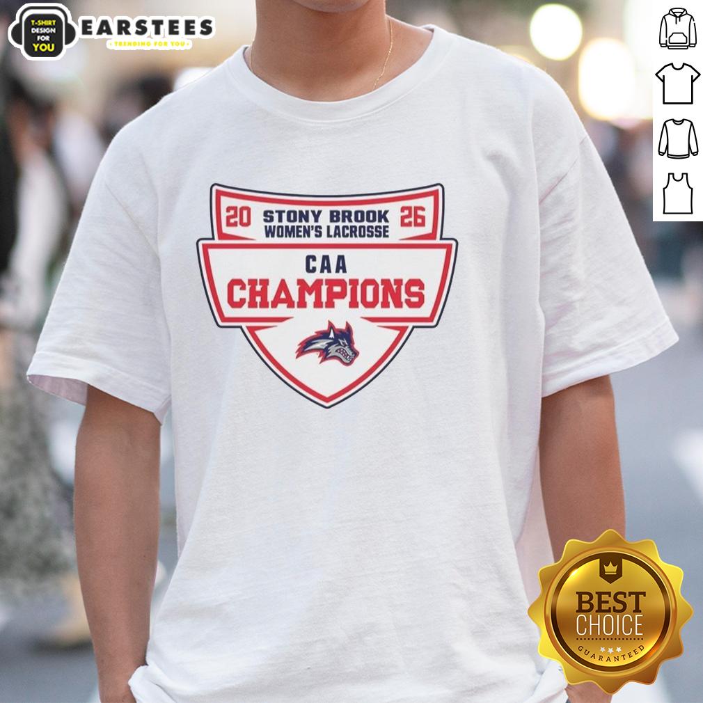 Nice Stony Brook Women's Lacrosse Caa Champions 2026 T-Shirt