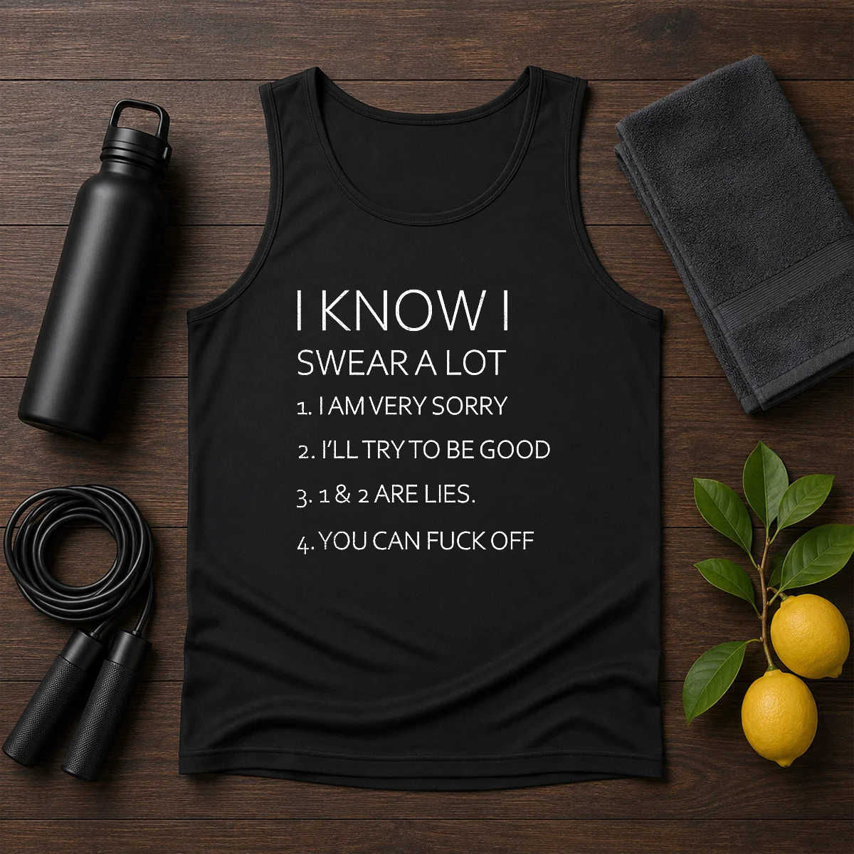 Official I Know I Swear A Lot I Am Very Sorry I'Ll Try To Be Good 1 And 2 Are Lies You Can Fck Off Shirt - Image 3