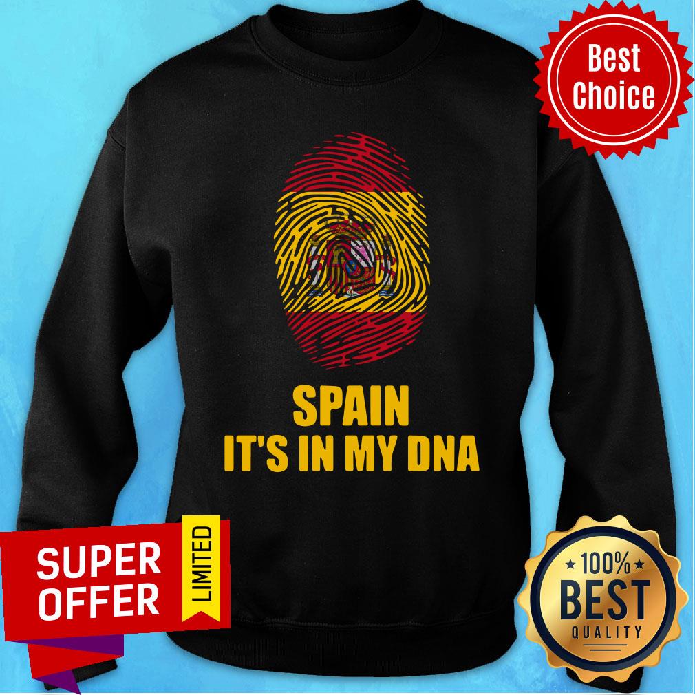 Spain Flag It's In My Dna Fingerprints Shirt - Image 4