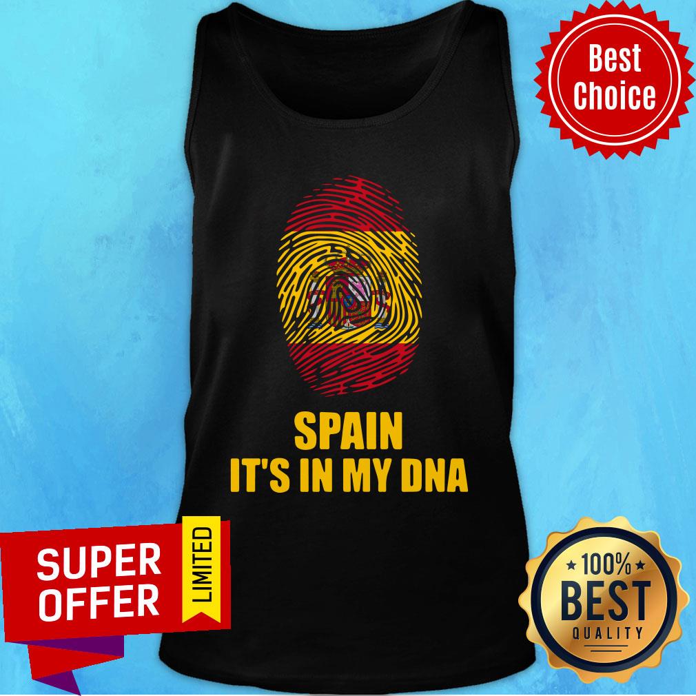 Spain Flag It's In My Dna Fingerprints Shirt - Image 3