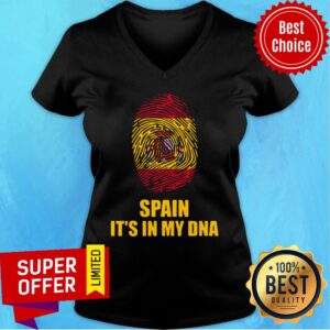 Alternative view of Spain Flag It's In My Dna Fingerprints Shirt