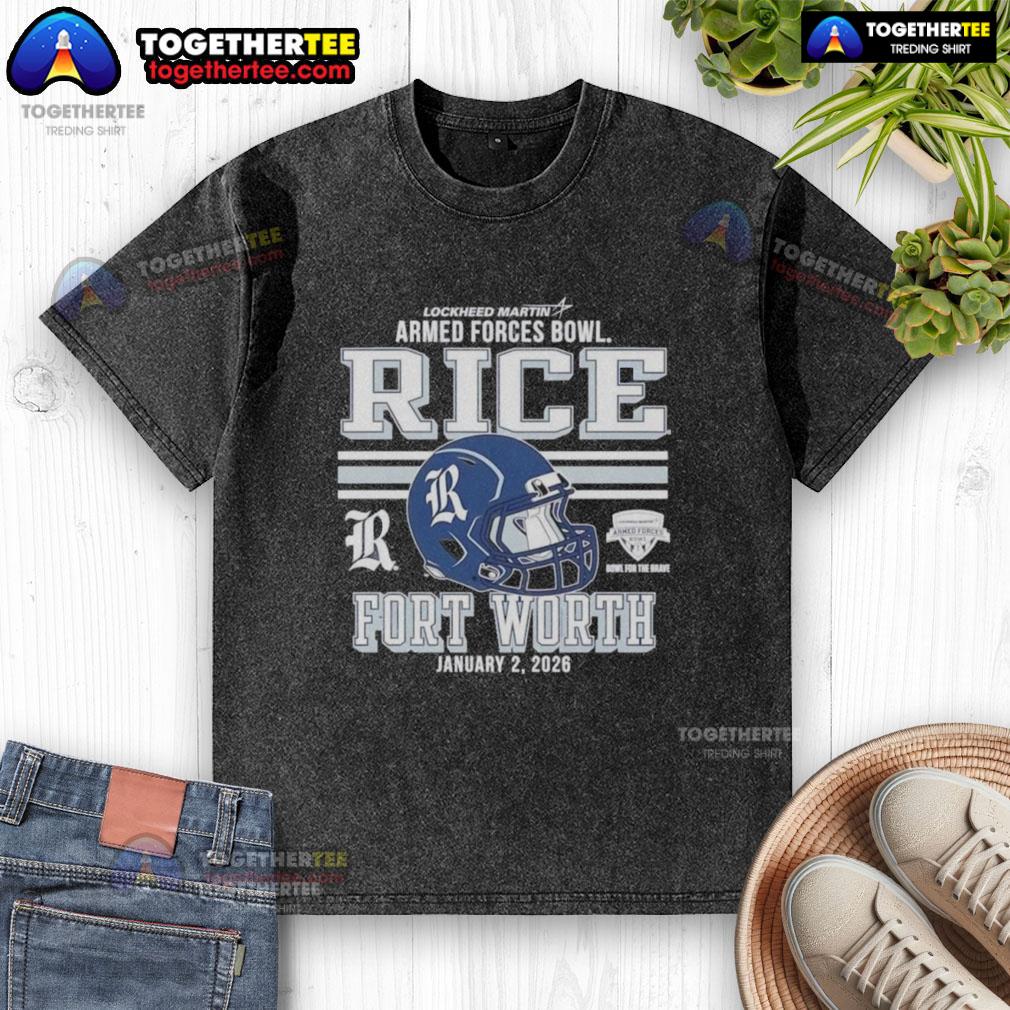 Hot Rice Owls Football 2026 Armed Forces Bowl Fort Worth Helmet T-Shirt - Image 6