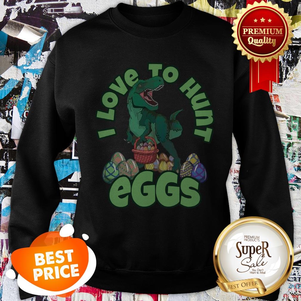 Nice Happy Easter Dinosaur Dino Eggs TRex Hunter Shirt - Image 3