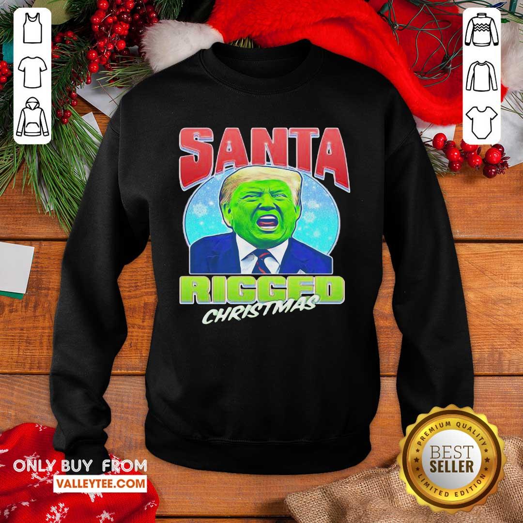Happy Santa Ricced Christmas Donald Trump Election Shirt - Image 5