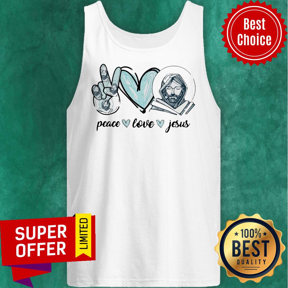 Premium Peace Love Jesus Shirt - Image 5