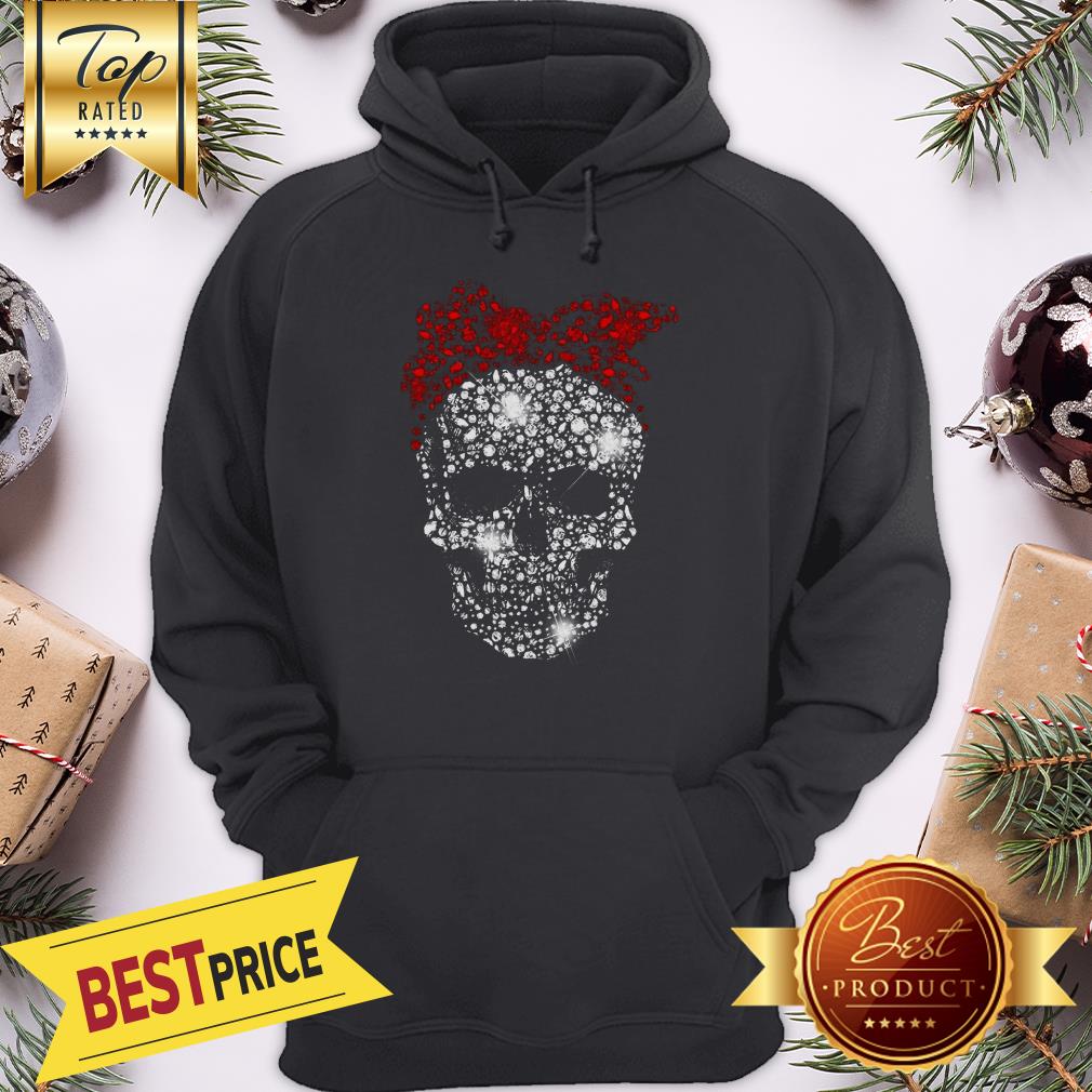 Official Diamond Skull Santa Bow Tie Head Shirt - Image 5