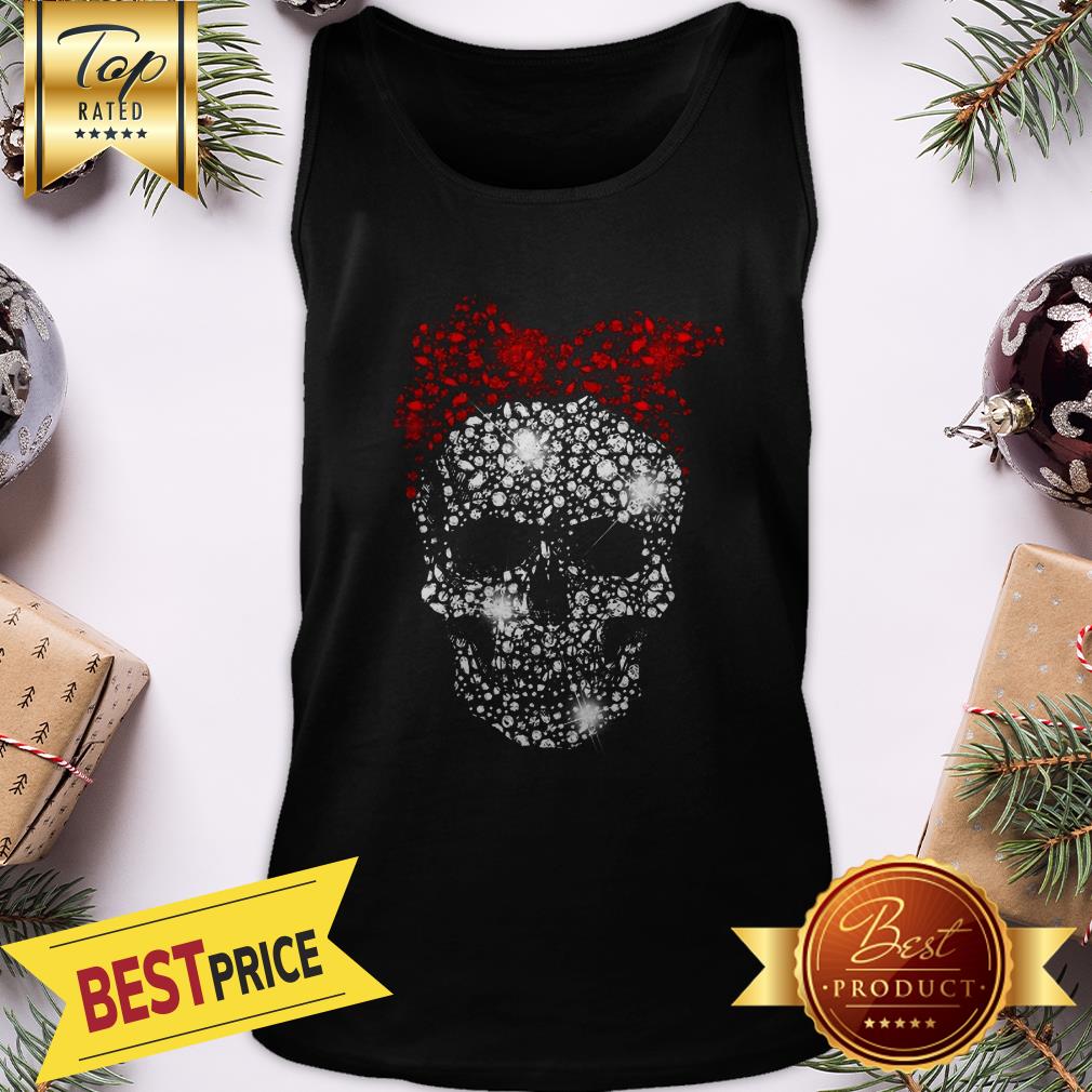 Official Diamond Skull Santa Bow Tie Head Shirt - Image 3
