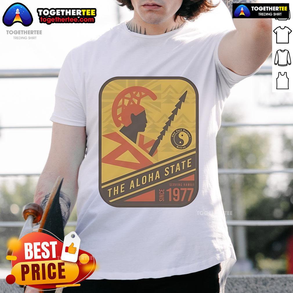 Official The Aloha State Stamp Warrior Serving Hawaii Since 1977 T-Shirt
