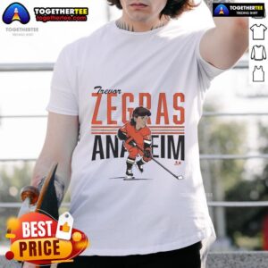 Official Trevor Zegras Anaheim Center Ice Caricature T-Shirt