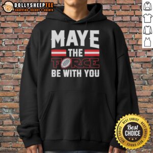 Alternative view of Funny Drake Maye The Force Be With You New England Patriots Style Star Wars T-Shirt