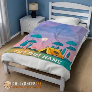 Alternative view of Happy Good Outdoor Adult Kid Colorful Camping Customized Blanket