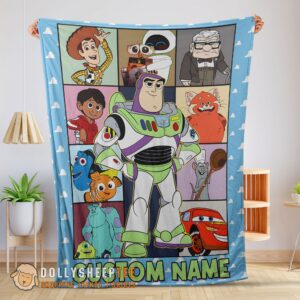Perfect Cute Disney Pixar Toy Story Buzz Lightyear With Friends Blanket Fleece Customized Blanket