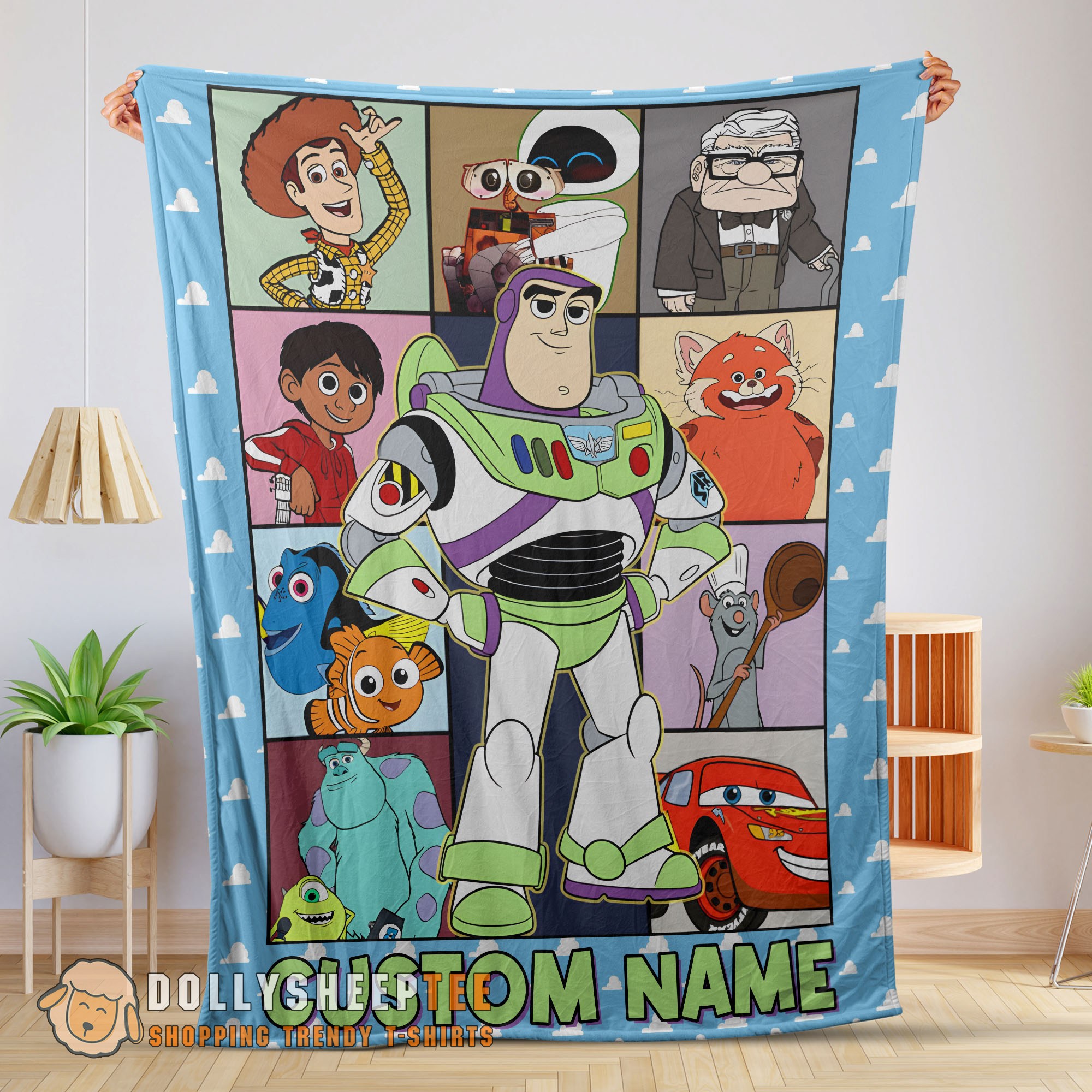 Perfect Cute Disney Pixar Toy Story Buzz Lightyear With Friends Blanket Fleece Customized Blanket