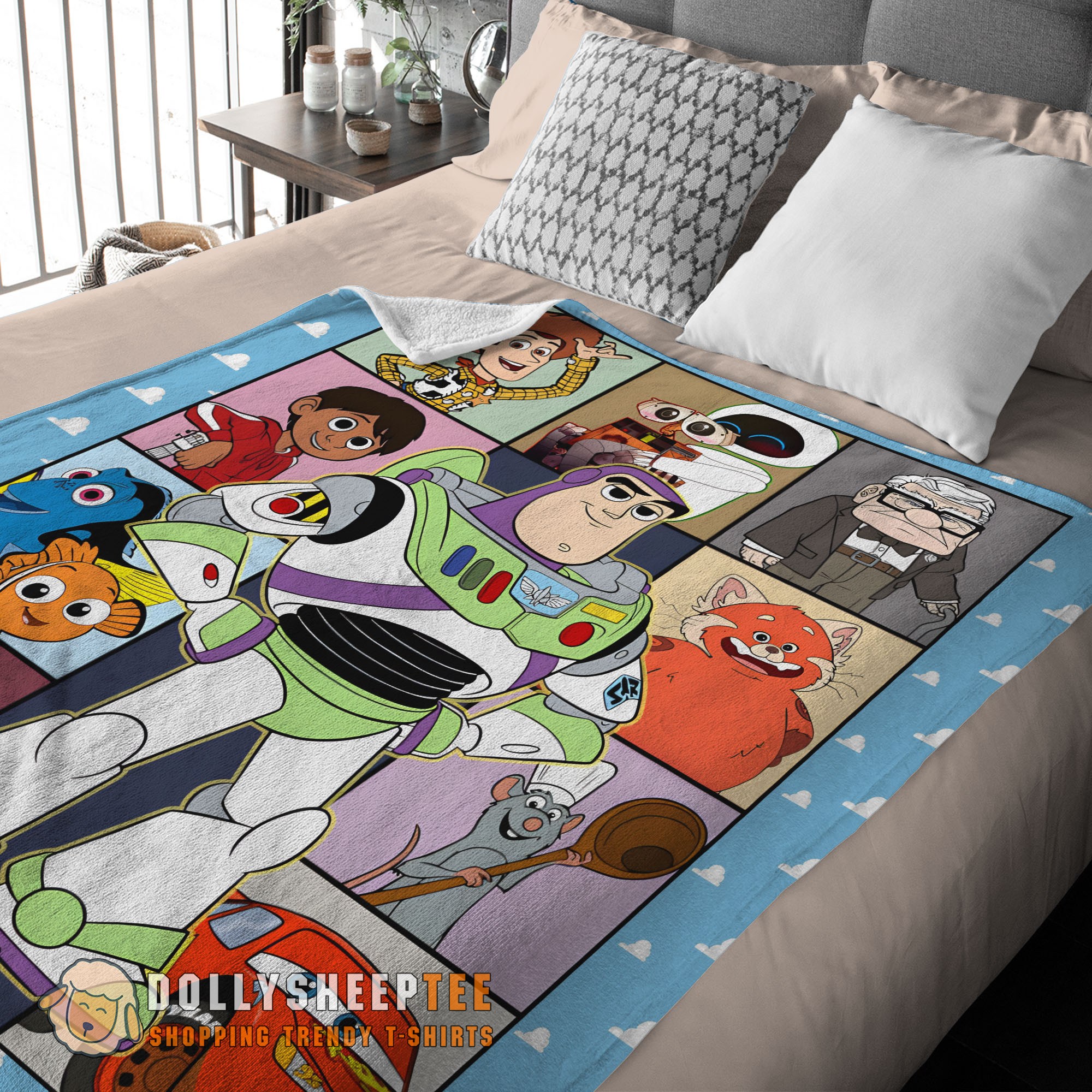 Perfect Cute Disney Pixar Toy Story Buzz Lightyear With Friends Blanket Fleece Customized Blanket - Image 3