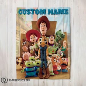 Perfect Top Pixar Toy Story Character Woody With Friends Blanket Fleece Customized Blanket
