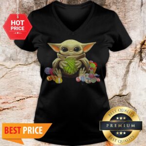 Alternative view of Official Star Wars Baby Yoda Hug Wool Roll Shirt