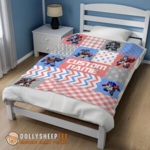 Alternative view of Top Cute Chibi Optimus Prime Transformers Pattern Blanket Fleece Customized Blanket