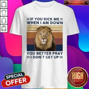 Lion If You Kick Me When I Am Down You Better Pray I Don’t Get Up Vintage Shirt