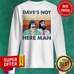 Alternative view of Funny Dave's Not Here Man Shirt