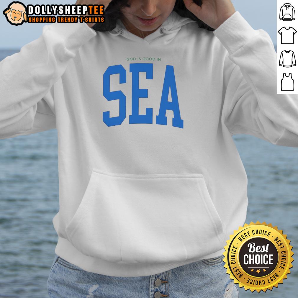 Nice Seattle Seahawks Super Bowl LX Champions God Is Good In Sea T-Shirt - Image 2