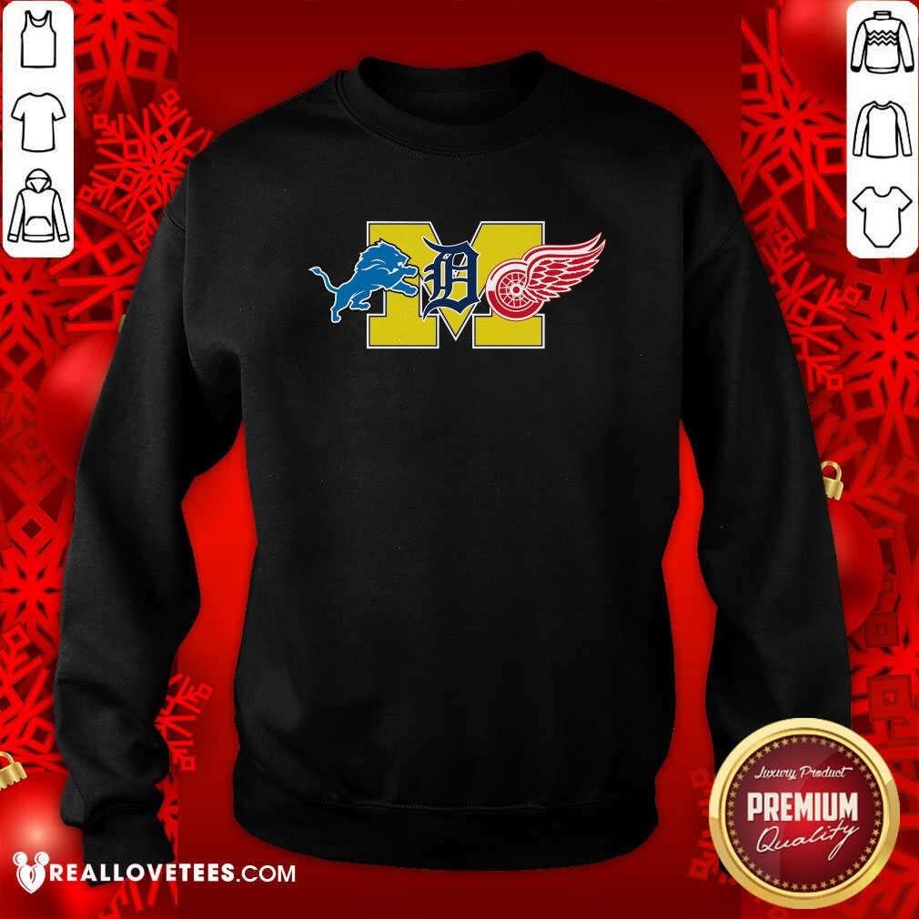 Happy Detroit Lions Detroit Red Wings Danville Blue Devils Shirt - Image 3