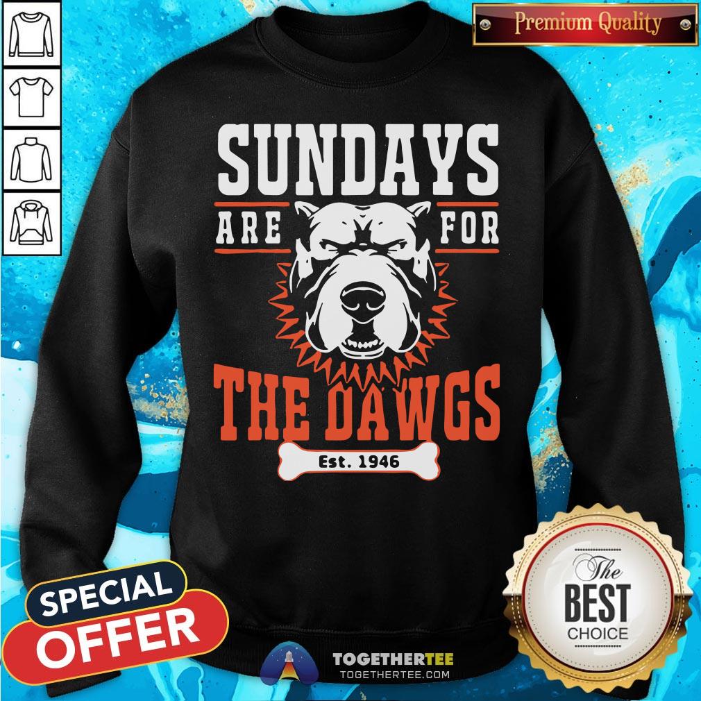 Nice Sundays Are For The Dawgs Cleveland T-Shirt - Image 4