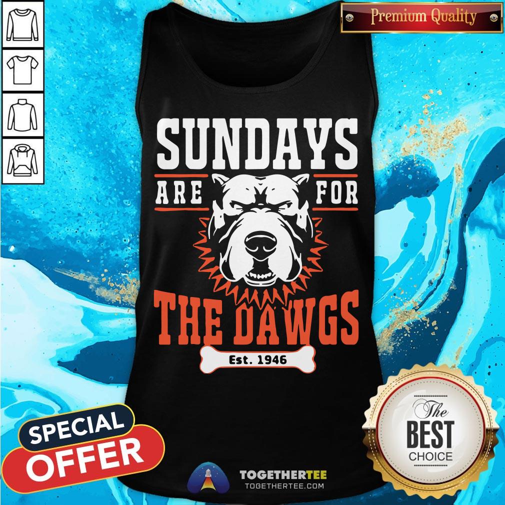 Nice Sundays Are For The Dawgs Cleveland T-Shirt - Image 3